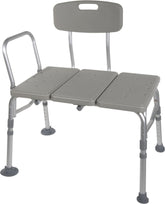 drive Aluminum Knocked Down Bath Transfer Bench, 17½ – 21½ Inch Seat Height
